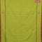 Bengal soft cotton saree light green and maroon with thread woven buttas and simple border