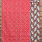 Bhagalpuri saree red and brown with allover bandhani prints and long pichwai printed zari woven border
