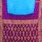 Bandhani saree cs blue and purple with allover bandhani prints and banarasi style border