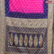 Bandhani saree pink and dark blue with allover bandhani prints and banarasi style border