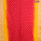 Bandhani saree red and yellow with allover bandhani prints and banarasi style border