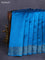 Chiniya silk saree cs blue with plain body and woven border