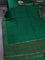 Chiniya silk saree green with plain body and woven border