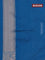 Banarasi semi silk saree peacock blue with allover thread & zari weaves and woven border
