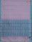 Coimbatore cotton saree pastel lavender and teal green with allover self emboss and thread woven border