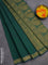 Coimbatore cotton saree dual shade of green and sandal with allover self emboss and thread woven border