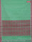 Coimbatore cotton saree green and pink with allover self emboss and thread woven border