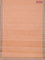 Coimbatore cotton saree pale orange and beige with allover self emboss and thread woven border