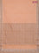 Coimbatore cotton saree pale orange and beige with allover self emboss and thread woven border
