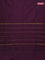 Arani semi silk saree deep purple with plain body and zari woven border