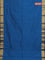 Arani semi silk saree peacock blue with zari woven buttas and zari woven border