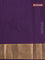 Arani semi silk saree deep violet with zari woven buttas and zari woven border