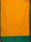 Arani semi silk saree mango yellow and dual shade of green with plain body and temple design border