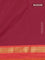 Arani semi silk saree wine shade and dark mustard with plain body and zari woven simple border