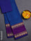 Chettinad cotton saree cs blue and purple with thread woven buttas and rettapet thread woven border