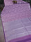 Bangalori semi silk saree lavender with allover ikat weaves and zari woven border