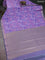 Bangalori semi silk saree mild lavender and grey with allover ikat weaves and zari woven border