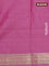 Bangalori semi silk saree light pink with allover ikat weaves and zari woven border