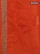 Banarasi semi raw silk saree orange with thread & zari woven buttas and woven border