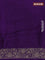 Banarasi semi raw silk saree violet with allover thread & zari weaves and woven border