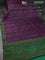 Banarasi tussar silk saree purple and green with allover thread & zari weaves and woven border