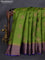 Banarasi tussar silk saree mehendi green and blue with thread & zari woven buttas and woven border