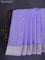 Banarasi chiffon silk saree lavender shade with silver zari woven buttas and silver zari woven border