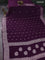 Banarasi chiffon silk saree wine shade with silver zari woven buttas and floral silver zari woven border