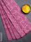 Jaipur cotton saree mauve pink with allover dabu prints and printed border