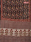Jaipur cotton saree black and marron with allover kalamkari prints and printed border