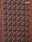 Jaipur cotton saree black and maroon with allover kalamkari prints and printed border