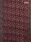 Jaipur cotton saree maroon and black with allover kalamkari prints and printed border