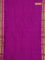 10 yards Poly cotton saree purple and light green with plain body and rettapet zari woven border