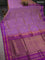 10 yards silk cotton saree dual shade of lavender and purple with rangoli design zari buttas and zari woven border