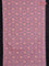 Ikat cotton saree pink shade and black with allover ikat butta weaves and simple border