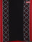 Ikat cotton saree black and red with plain body and rettapet zari woven border