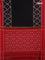 Ikat cotton saree black and red with plain body and rettapet zari woven border