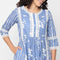 Abstract Printed Kurta with Lace Highlight