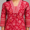V-Neck Printed Flared Kurta and Pant Set