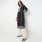 Below Knee Three-Fourth Sleeve Straight Fit Embroidered Kurta