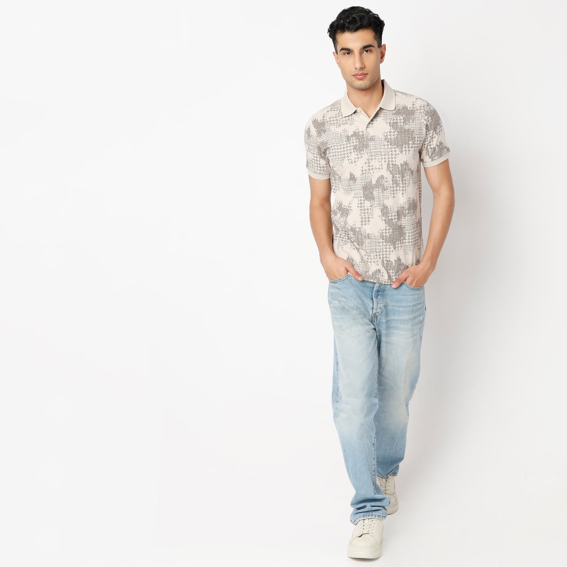 All Over Print Half Sleeve Impression Polo T-Shirt