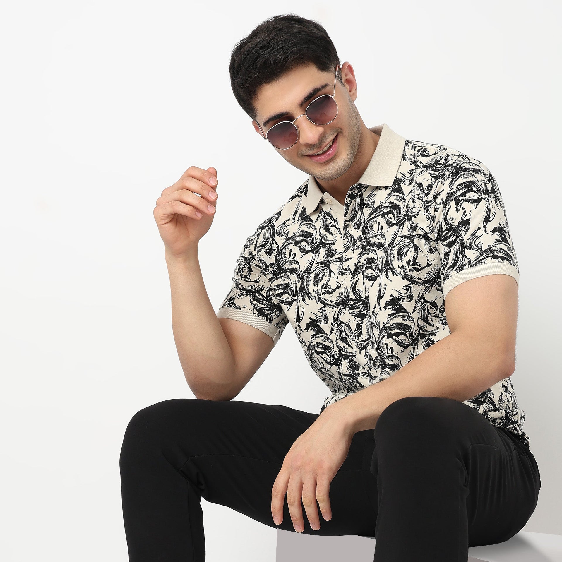 All Over Print Impression Polo T-Shirt