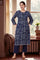 Indigo Handblock Print Straight Kurta