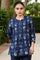 Indigo Dabu Printed Pintuck Top
