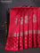 Banarasi poona silk saree red with zari woven buttas and zari woven butta border