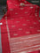 Banarasi poona silk saree red with zari woven buttas and zari woven butta border