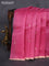Banarasi organza silk saree pink shade with zari woven buttas and zari woven piping border