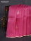 Banarasi organza silk saree pink shade with zari woven buttas and zari woven piping border