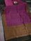 Banarasi organza silk saree purple and green with woven buttas and woven border