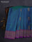 Banarasi dupion silk saree dual shade of bluish green and purple with thread & zari woven buttas and woven border
